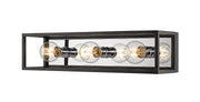 Kube 3 Light 23.5" Vanity in Matte Black + Chrome
