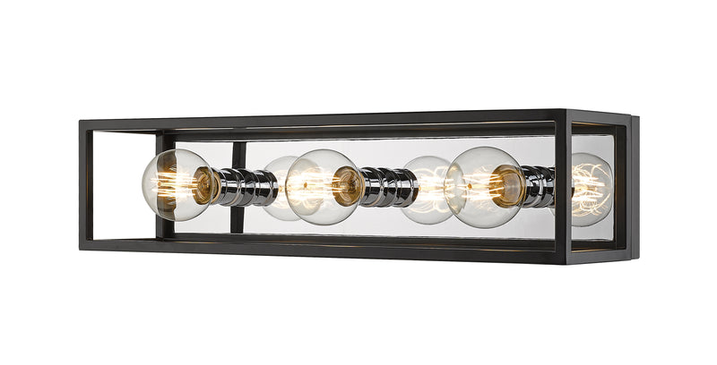 Kube 3 Light 23.5" Vanity in Matte Black + Chrome