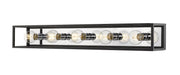 Kube 5 Light 39.5" Vanity in Matte Black + Chrome