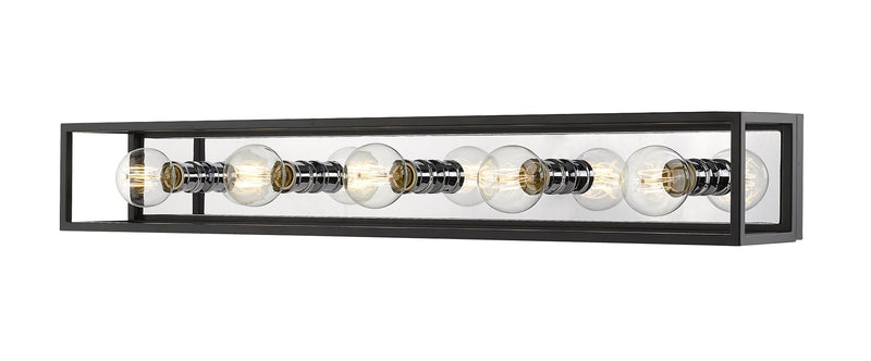 Kube 5 Light 39.5" Vanity in Matte Black + Chrome
