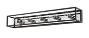 Kube 5 Light 39.5" Vanity in Matte Black + Chrome