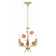 Southport 3 Light 14" Chandelier in Sage Rose