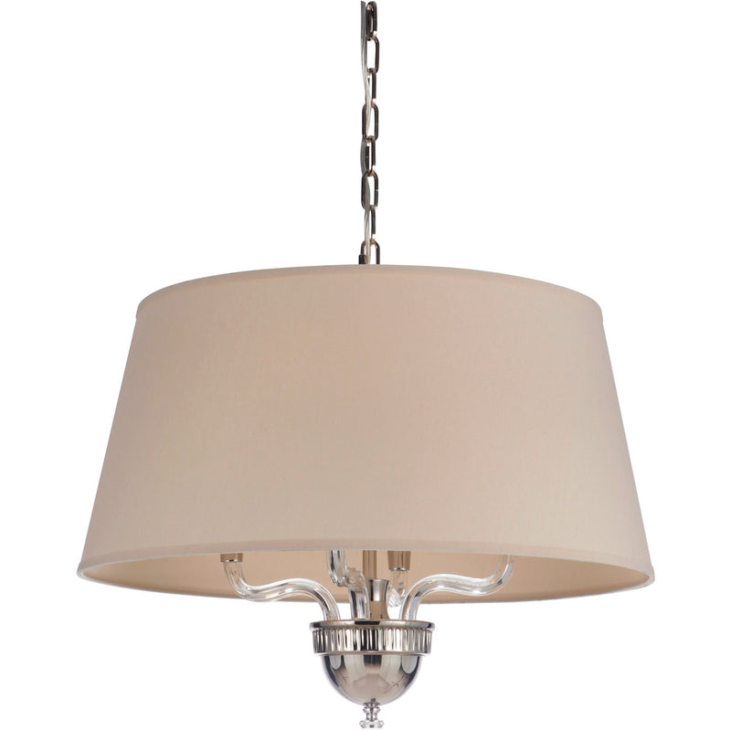 Deran 4 Light 25.25" Chandelier in Polished Nickel