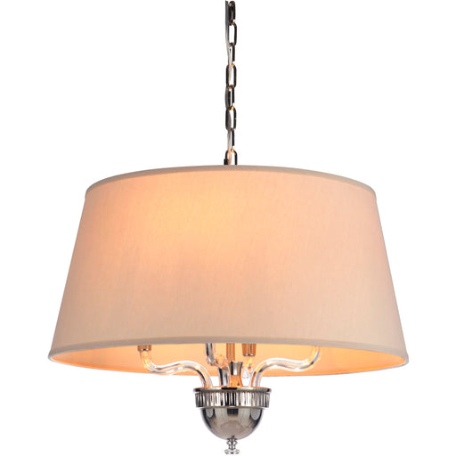 Deran 4 Light 25.25" Chandelier in Polished Nickel