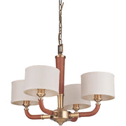 Huxley 4 Light 28" Chandelier in Vintage Brass