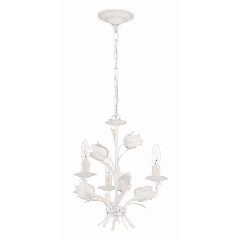 Southport 3 Light 14" Chandelier in Wet White