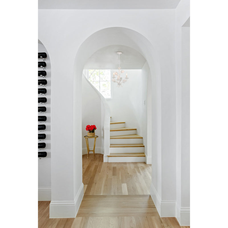 Southport 3 Light 14" Chandelier in Wet White in a room setting