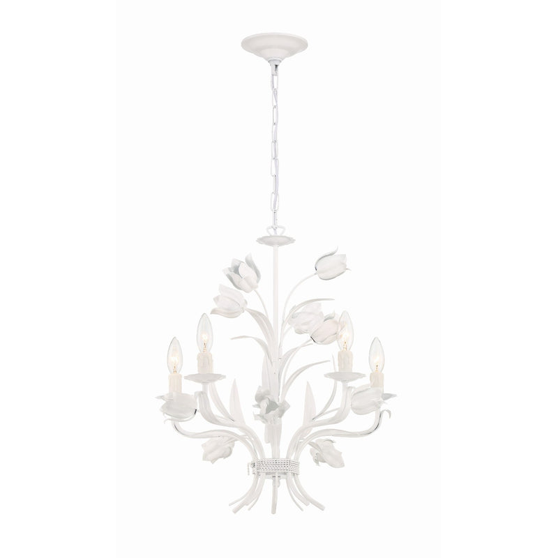 Southport 5 Light 20" Chandelier in Wet White