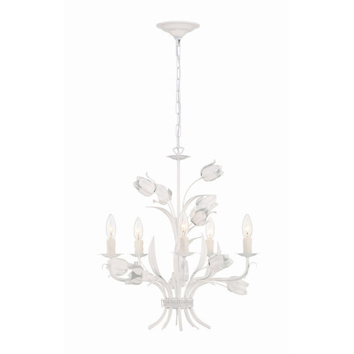 Southport 5 Light 20" Chandelier in Wet White