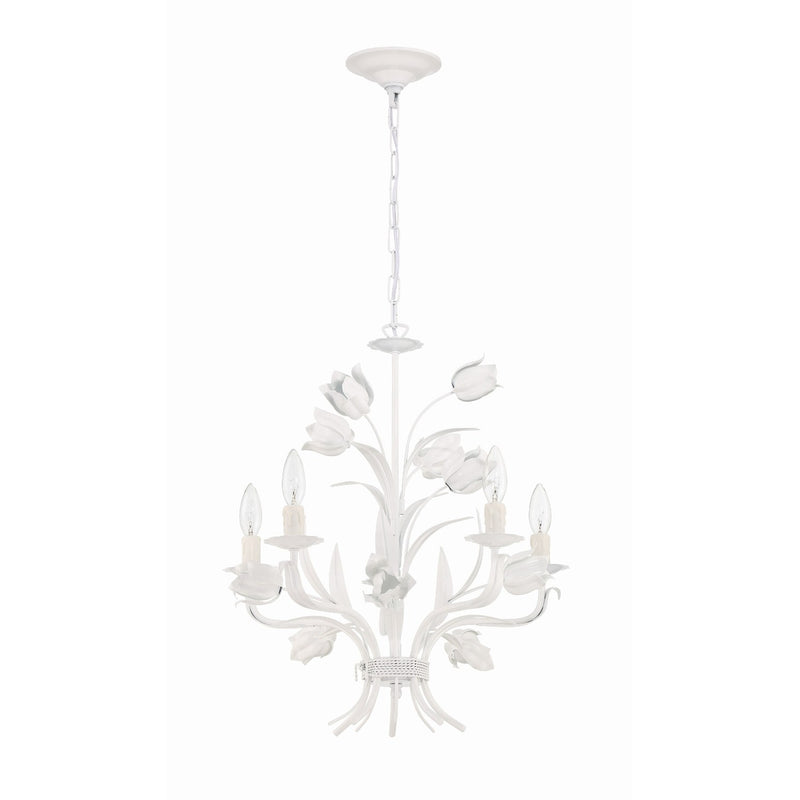 Southport 5 Light 20" Chandelier in Wet White
