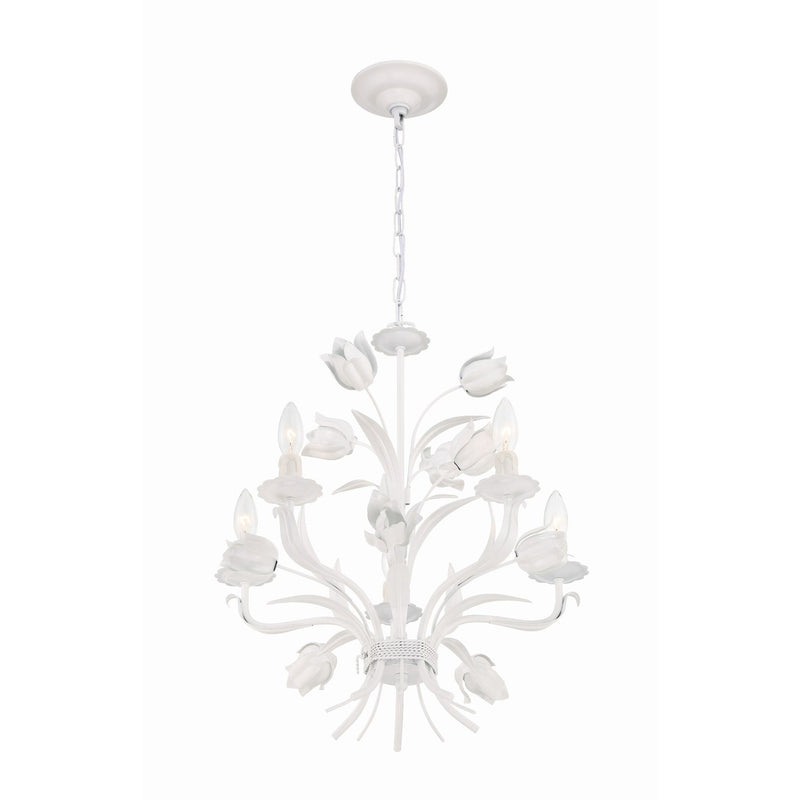 Southport 5 Light 20" Chandelier in Wet White