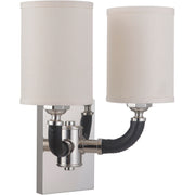 Huxley 2 Light 13" Wall Sconce in Polished Nickel