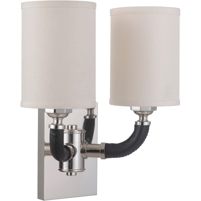 Huxley 2 Light 13" Wall Sconce in Polished Nickel