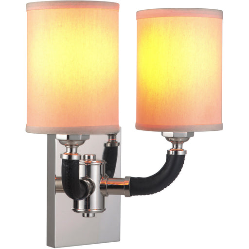 Huxley 2 Light 13" Wall Sconce in Polished Nickel