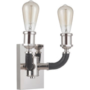 Huxley 2 Light 13" Wall Sconce in Polished Nickel