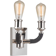 Huxley 2 Light 13" Wall Sconce in Polished Nickel