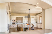 Malcalester 1 Light 8" Pendant in Matte Black + Brushed Nickel in a room setting
