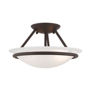 Newburgh 2-Light Small Semi-Flush Mount in Bronze