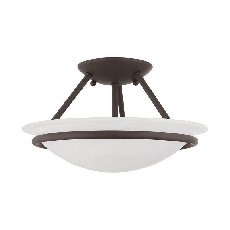 Newburgh 2-Light Small Semi-Flush Mount in Bronze