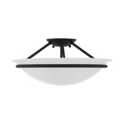 Newburgh 3-Light Medium Semi-Flush Mount in Black