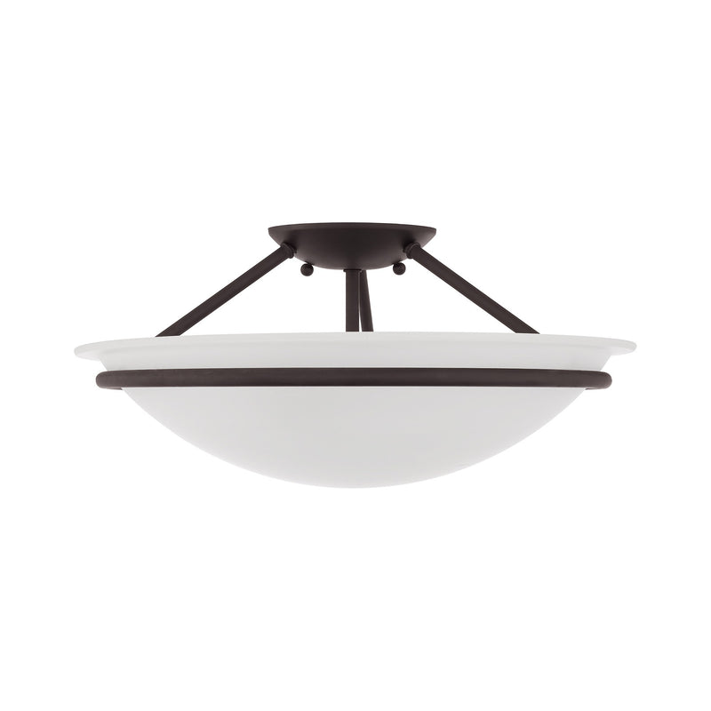 Newburgh 3-Light Medium Semi-Flush Mount in Bronze