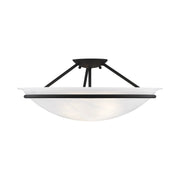 Newburgh 3-Light Large Semi-Flush Mount in Black