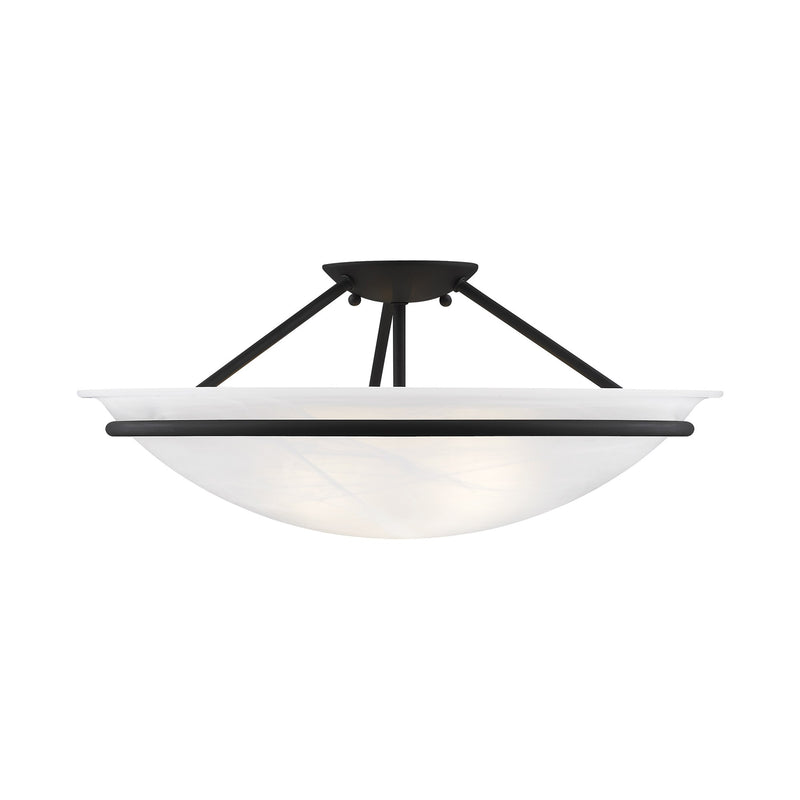 Newburgh 3-Light Large Semi-Flush Mount in Black