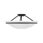 Newburgh 3-Light Large Semi-Flush Mount in Black
