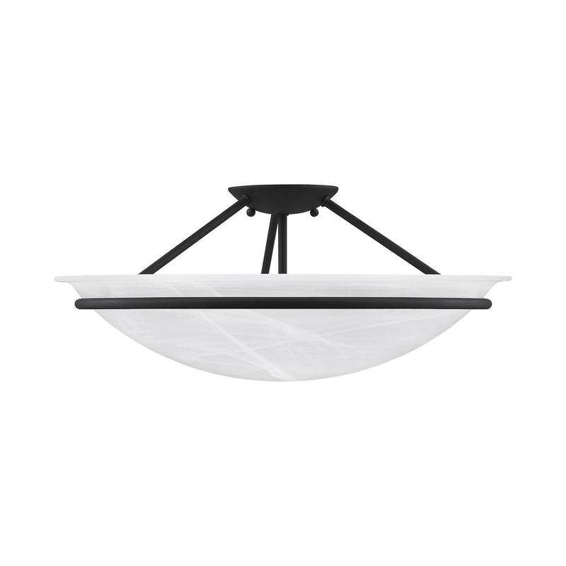 Newburgh 3-Light Large Semi-Flush Mount in Black