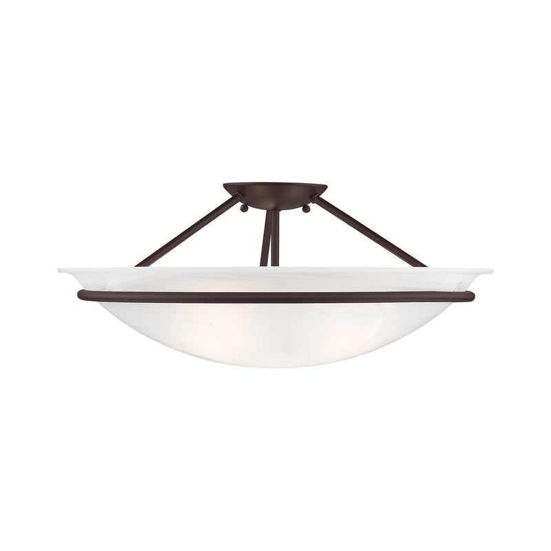 Newburgh 3-Light Large Semi-Flush Mount in Bronze