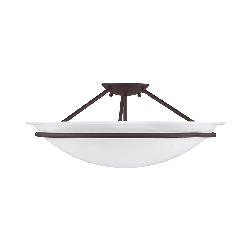 Newburgh 3-Light Large Semi-Flush Mount in Bronze