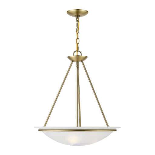 Newburgh 3-Light 20" Bowl Pendant in Antique Brass