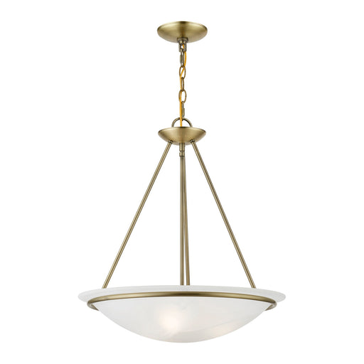 Newburgh 3-Light 20" Bowl Pendant in Antique Brass