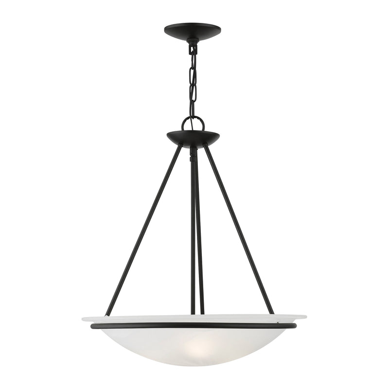 Newburgh 3-Light 20" Bowl Pendant in Black