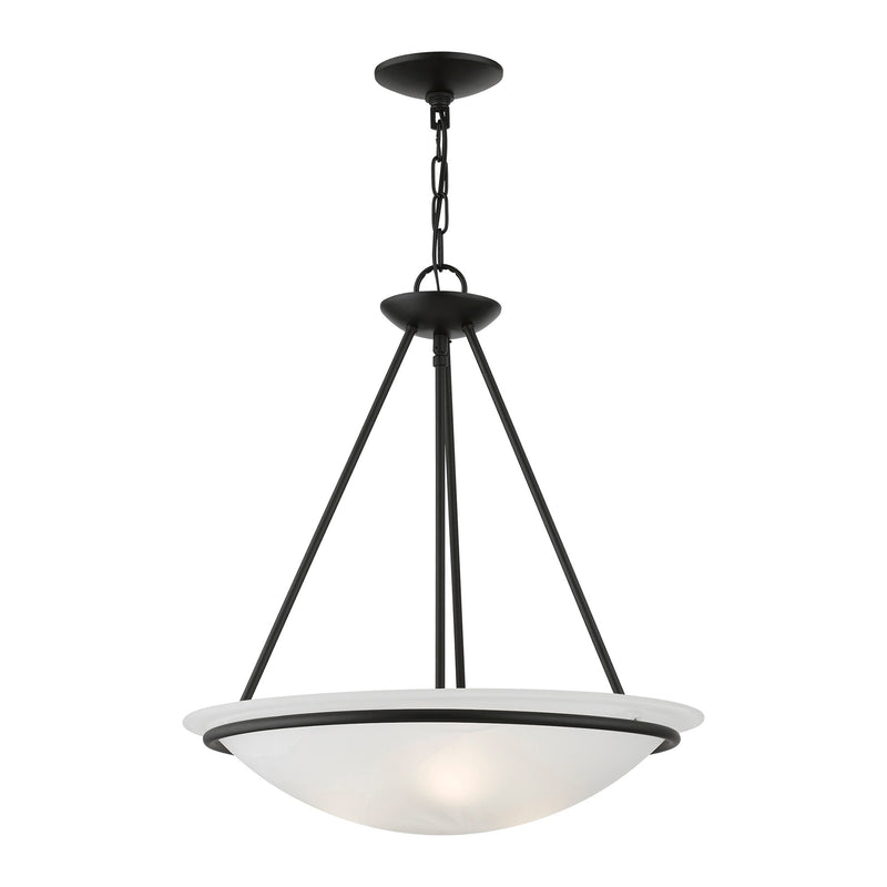 Newburgh 3-Light 20" Bowl Pendant in Black