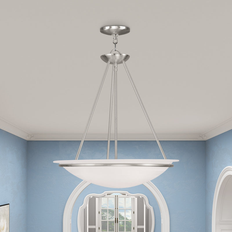 Newburgh 3-Light 20" Bowl Pendant in Brushed Nickel