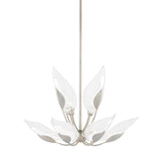 Blossom 10-Light Chandelier in Silver Leaf
