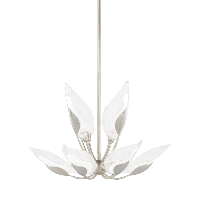 Blossom 10-Light Chandelier in Silver Leaf