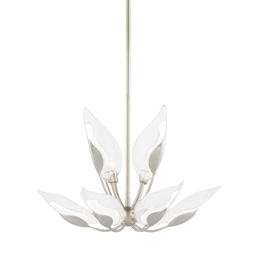 Blossom 10-Light Chandelier in Silver Leaf