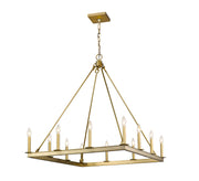 Barclay 12 Light 34" Chandelier in Olde Brass