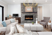 Barclay 12 Light 34" Chandelier in Olde Brass in a room setting