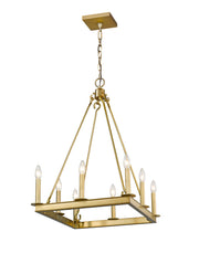 Barclay 8 Light 20" Chandelier in Olde Brass