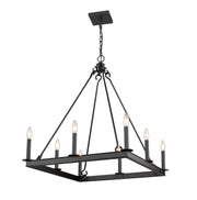 Barclay 8 Light 26" Chandelier in Matte Black