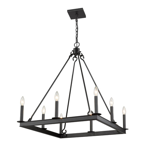Barclay 8 Light 26" Chandelier in Matte Black