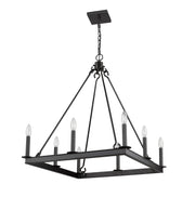Barclay 8 Light 26" Chandelier in Matte Black