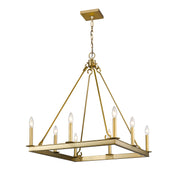 Barclay 8 Light 26" Chandelier in Olde Brass
