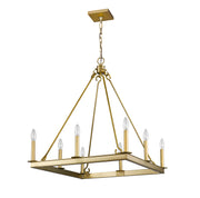 Barclay 8 Light 26" Chandelier in Olde Brass