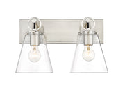 Harper 2 Light 15.5" Vanity in Brushed Nickel