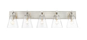 Harper 5 Light 39.75" Vanity in Brushed Nickel