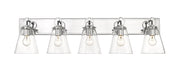 Harper 5 Light 39.75" Vanity in Chrome